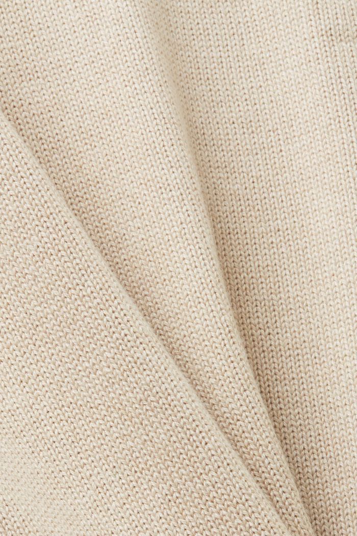 Pullover in cotone a girocollo, SAND, detail image number 5