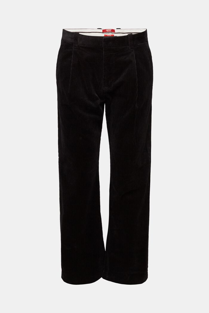 Pantaloni in velluto a gamba larga, BLACK, detail image number 7