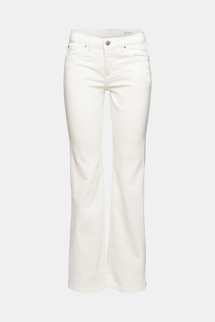 Jeans bootcut con stretch, OFF WHITE, overview
