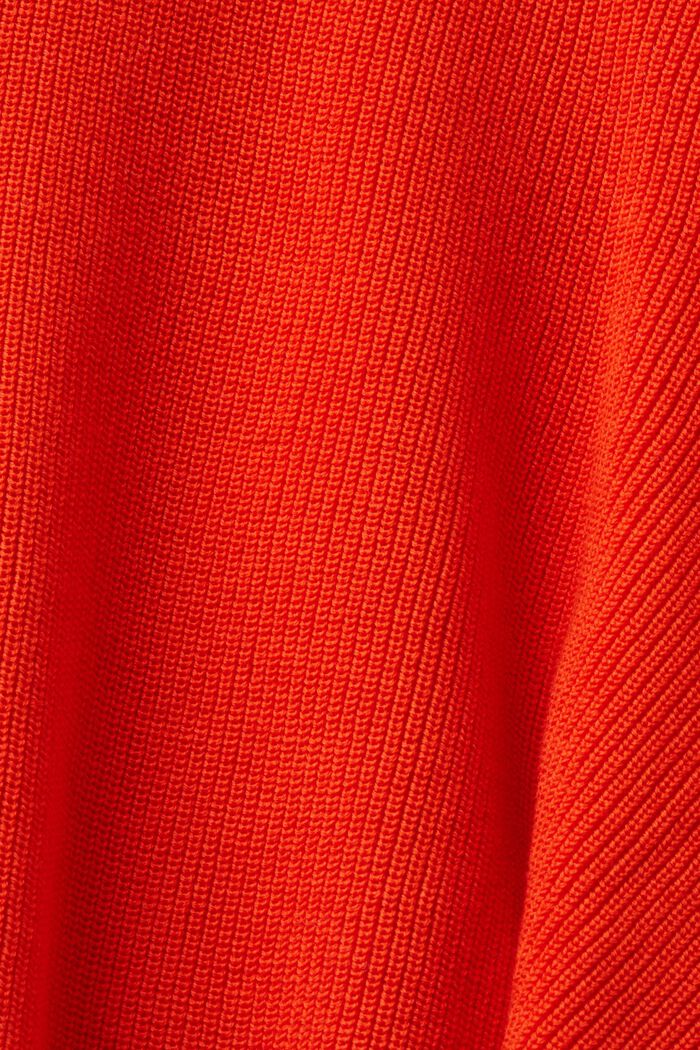 Pullover pipistrello, 100% cotone, BRIGHT ORANGE, detail image number 5