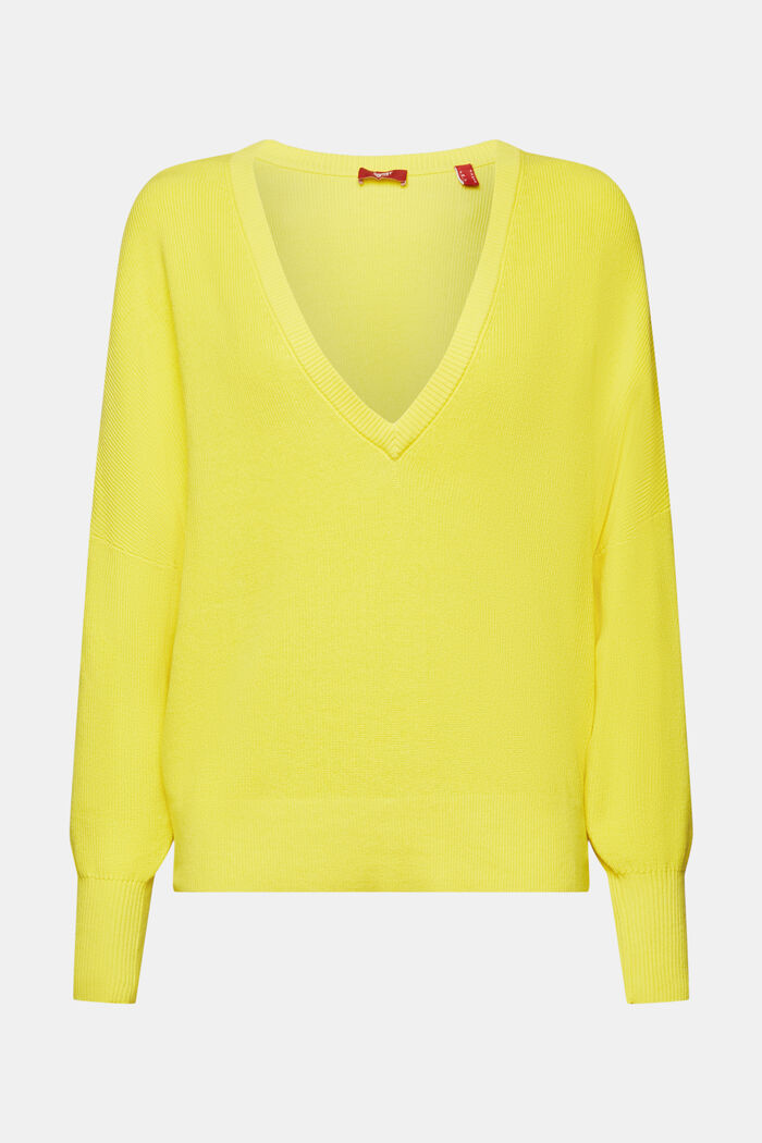 Pullover pipistrello, 100% cotone, LIGHT YELLOW, detail image number 6