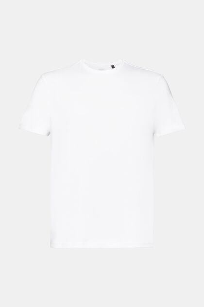T-shirt slim fit in cotone Pima, WHITE, overview