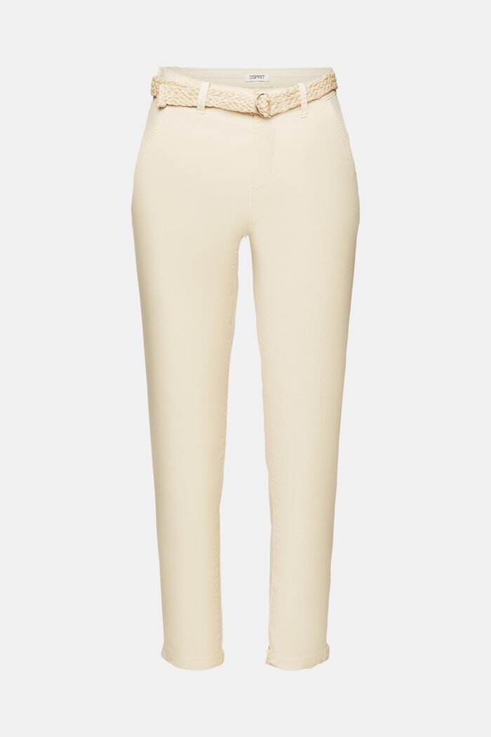 Pantaloni chino con cintura, SAND, detail image number 7