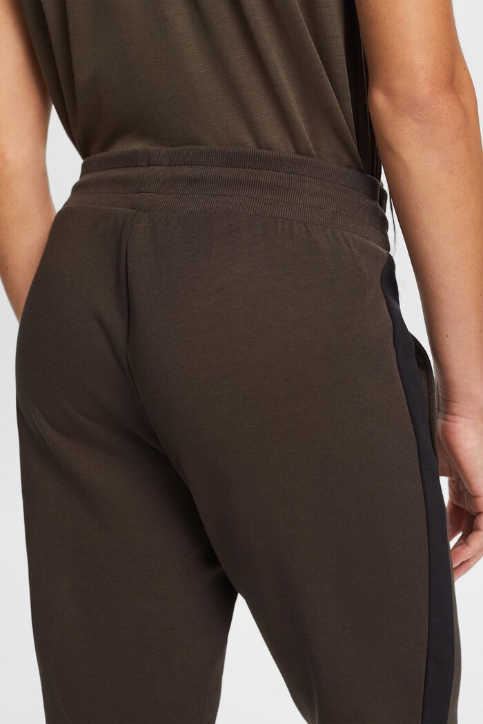 Pantaloni da jogging stretti in misto cotone, DARK KHAKI, detail image number 4