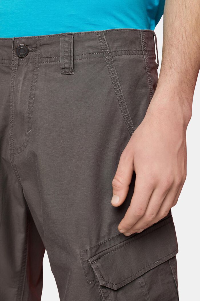 Pantaloncini cargo, 100% cotone, DARK GREY, detail image number 2