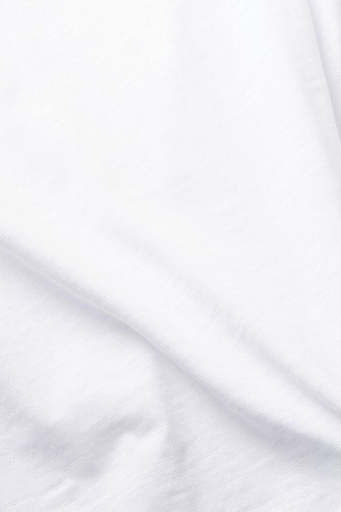 T-shirt in cotone fiammato, WHITE, detail image number 4