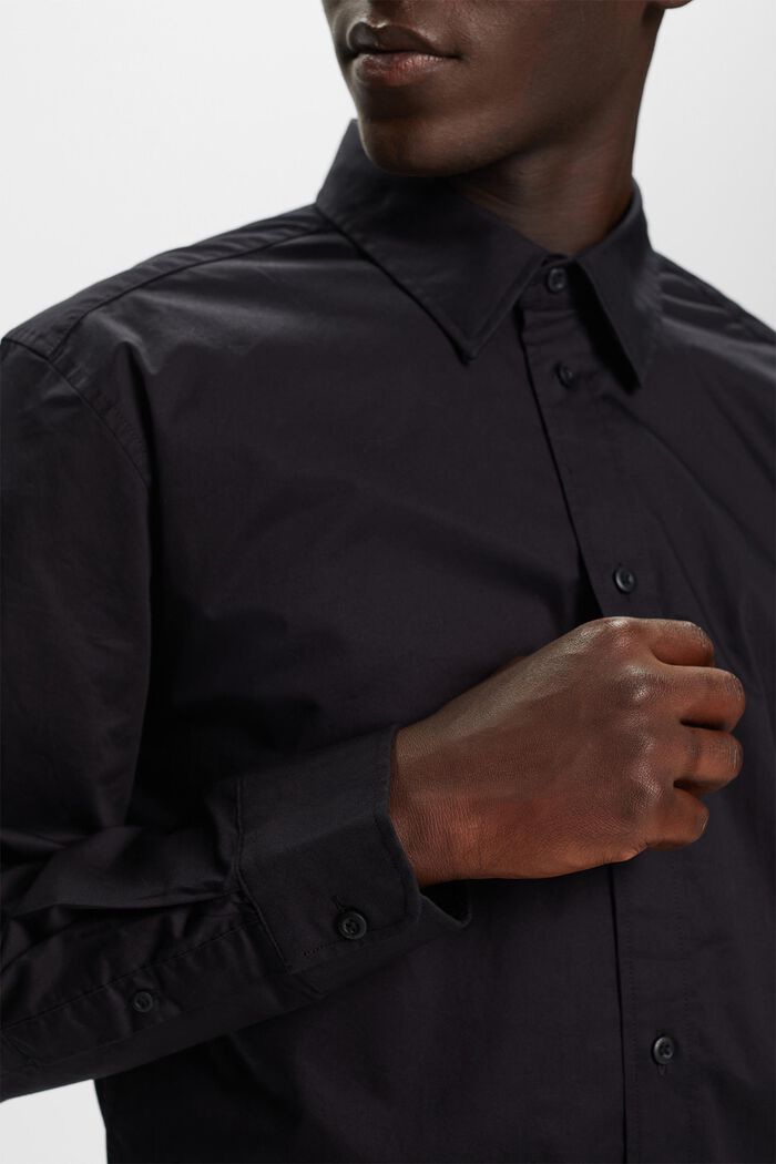 Camicia button-down, BLACK, detail image number 1