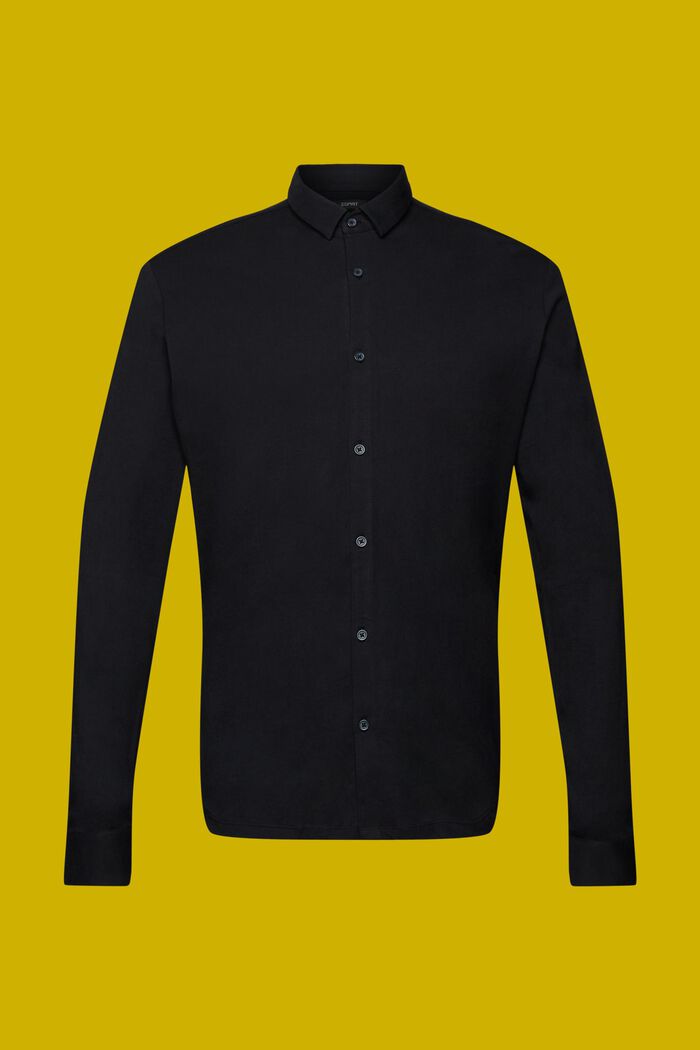 Camicia in jersey, 100% cotone, BLACK, detail image number 5