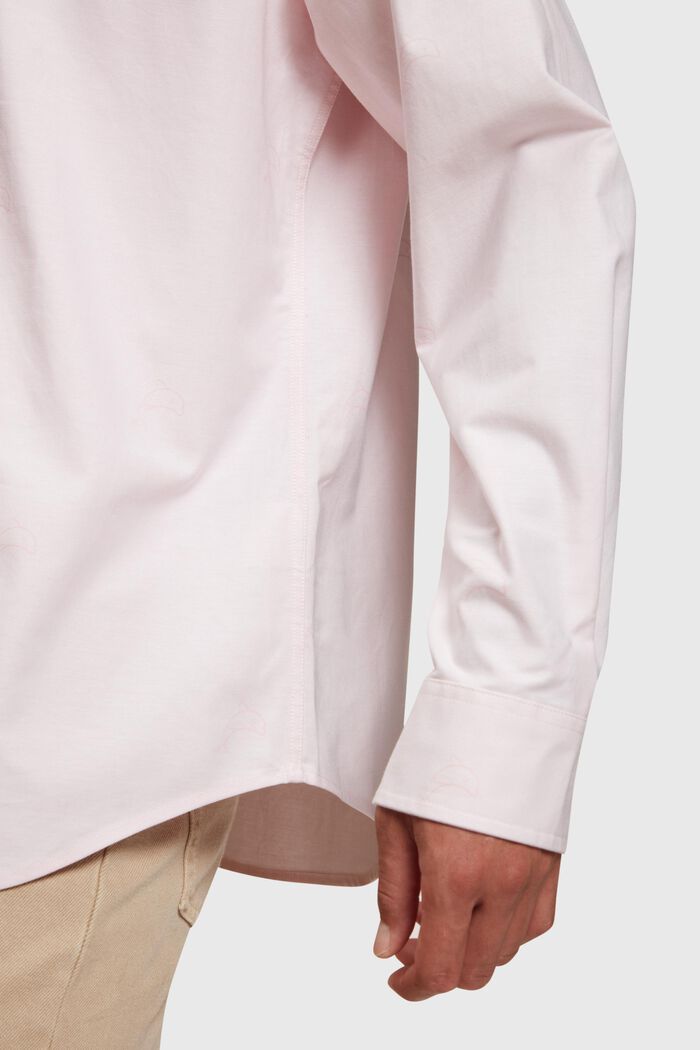 Maglia oxford relaxed fit con stampa allover, LIGHT PINK, detail image number 3
