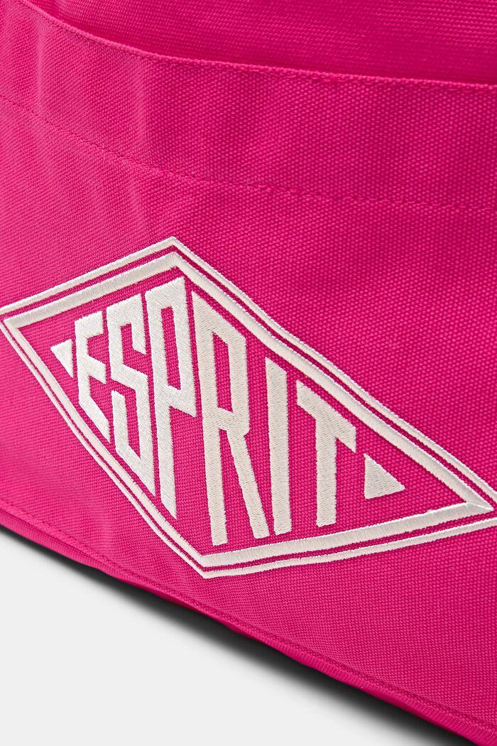 Tote Bag con logo in canvas, PINK FUCHSIA, detail image number 1
