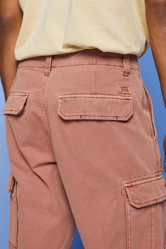 Pantaloncini cargo, 100% cotone, DARK OLD PINK, detail image number 4