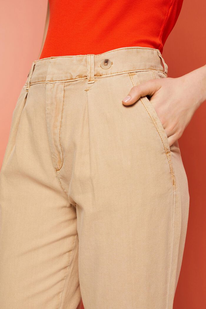 Pantaloni chino in misto lino, SAND, detail image number 2