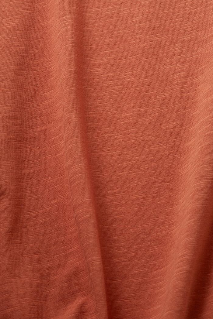 Maglia a maniche lunghe in jersey, 100% cotone, TERRACOTTA, detail image number 5