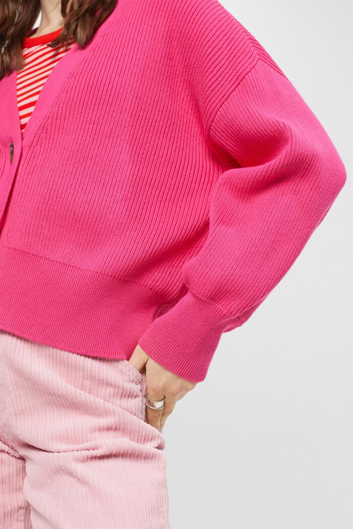 Cardigan in maglia, PINK FUCHSIA, detail image number 2