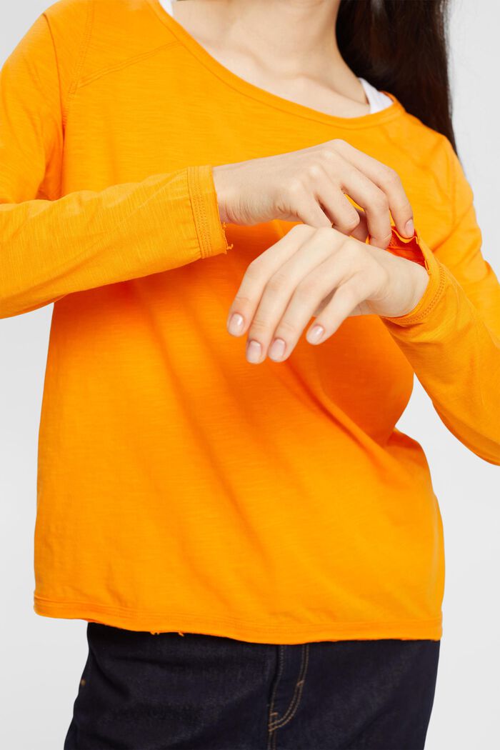 Maglia a manica lunga in jersey, ORANGE, detail image number 0