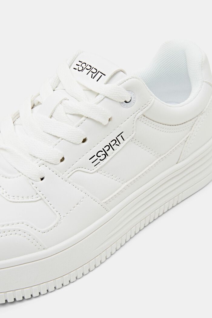 Sneakers in pelle vegana, WHITE, detail image number 3