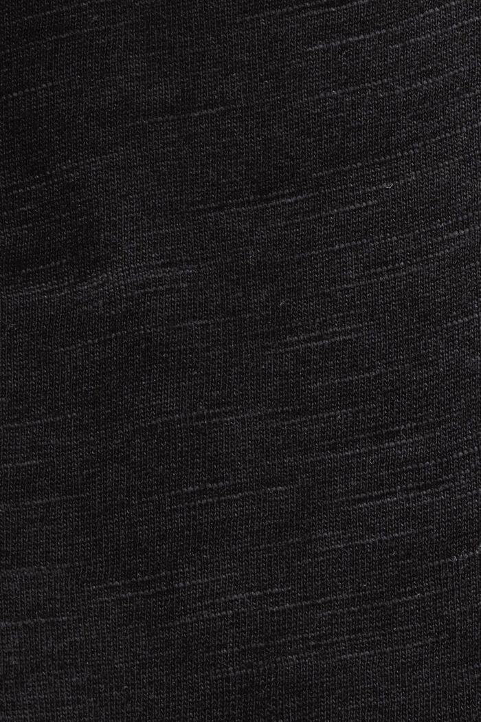T-shirt di cotone con maniche traforate, BLACK, detail image number 6