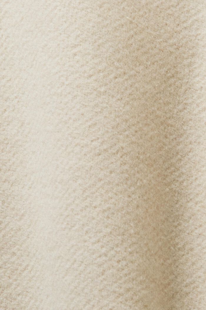 Camicia in misto lana spazzolato, OFF WHITE, detail image number 5