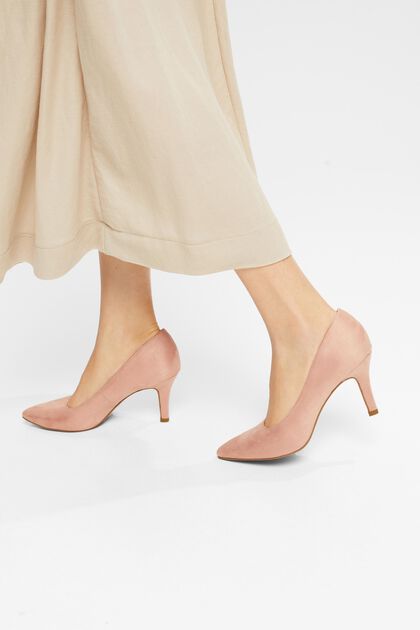 Pumps in similpelle scamosciata