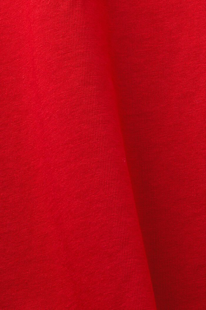 T-shirt unisex in jersey di cotone con logo, RED, detail image number 7