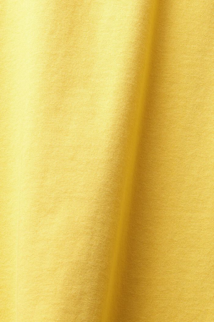 T-shirt in cotone a girocollo con logo, SUNFLOWER YELLOW, detail image number 5