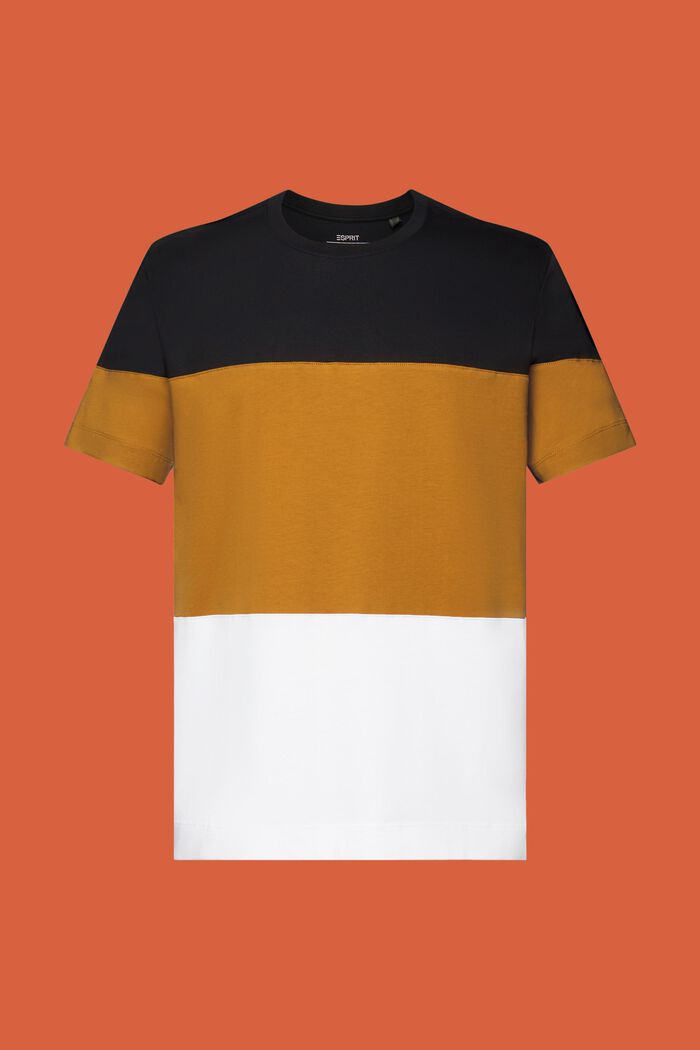 T-shirt a blocchi di colore, 100% cotone, BLACK, detail image number 6
