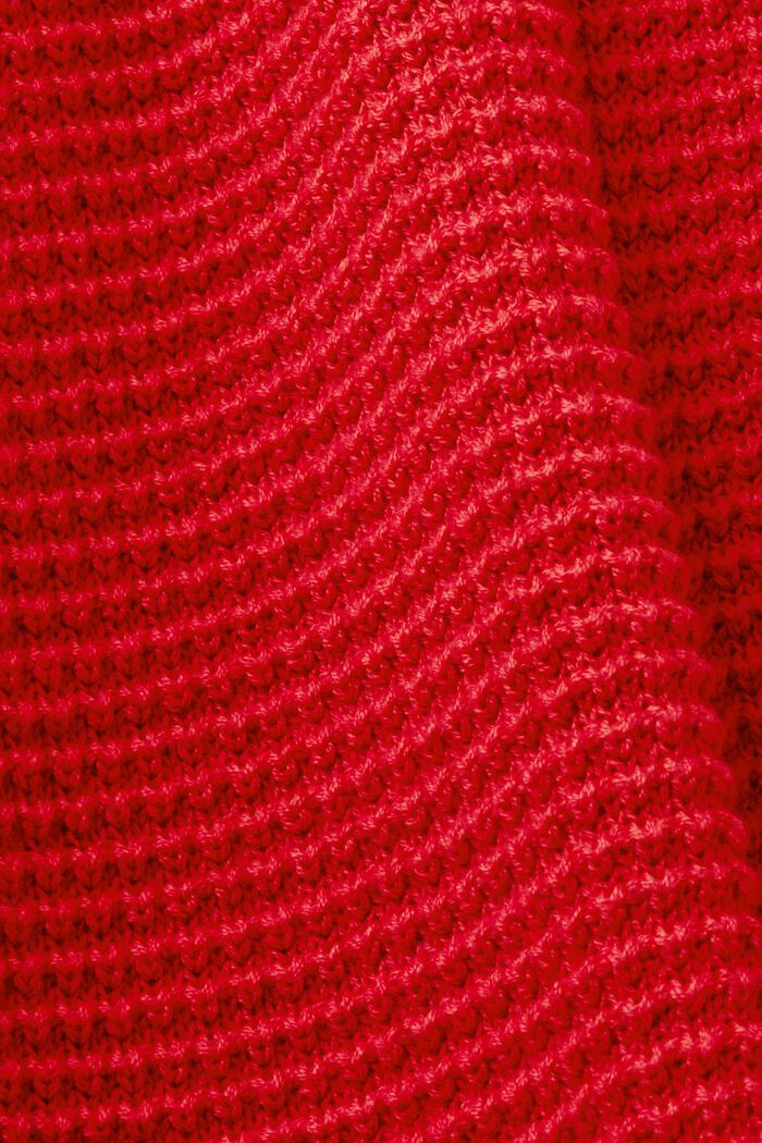 Maglione in maglia testurizzata, DARK RED, detail image number 5