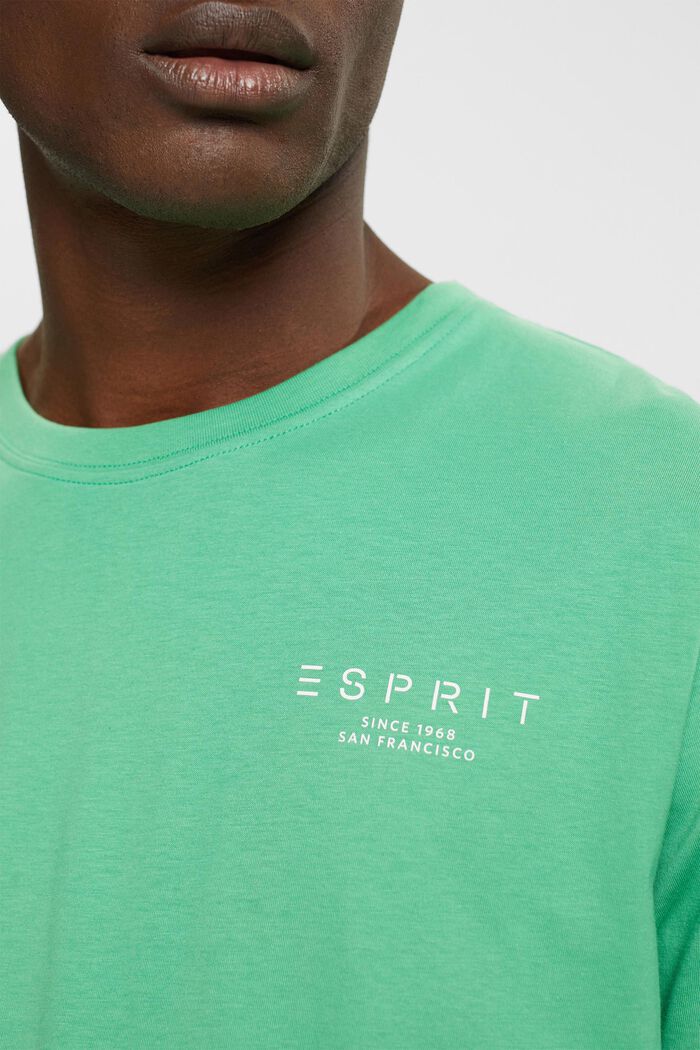 T-shirt in jersey con stampa del logo, GREEN, detail image number 0