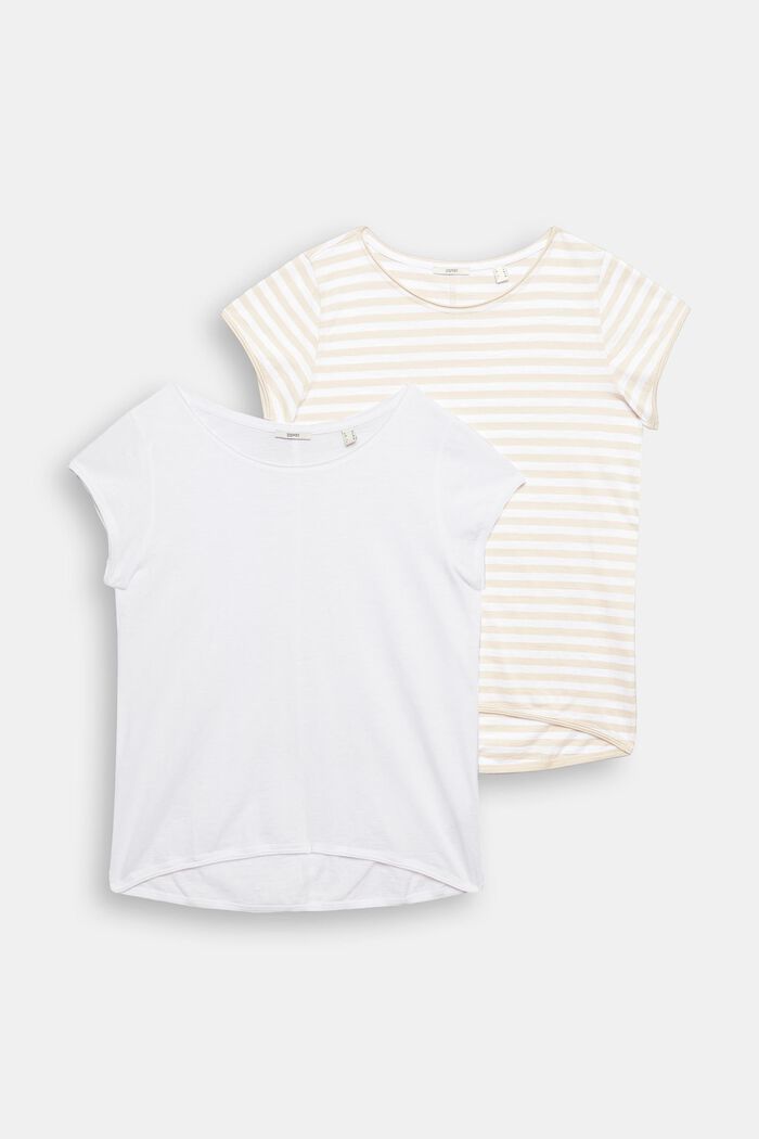 T-shirt in cotone in confezione da 2 pezzi, LIGHT TAUPE, detail image number 6