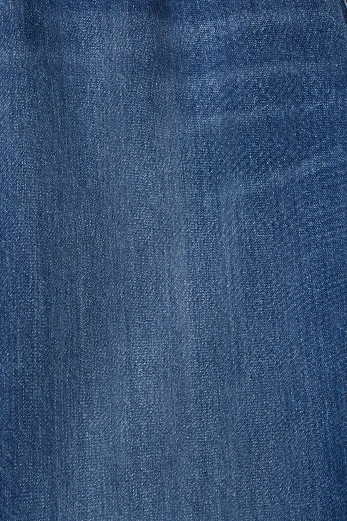 Jeans dritti a vita alta, BLUE MEDIUM WASHED, detail image number 5