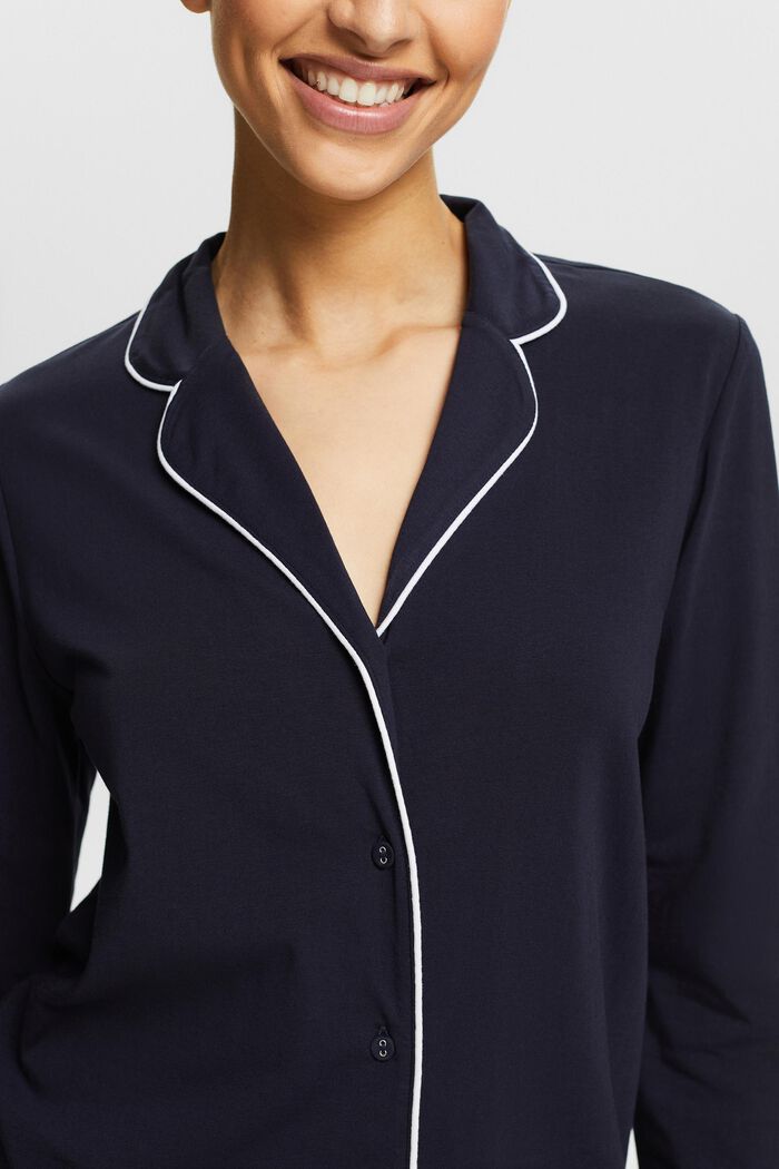 Camicia da notte in jersey, NAVY, detail image number 3