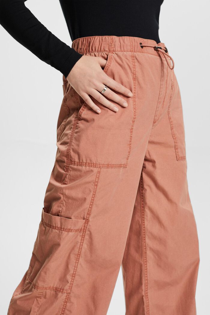 Pantaloni cargo, 100% cotone, TERRACOTTA, detail image number 1