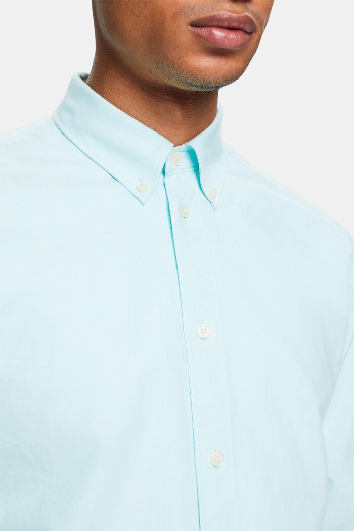 Camicia in cotone Oxford, LIGHT AQUA GREEN, detail image number 3