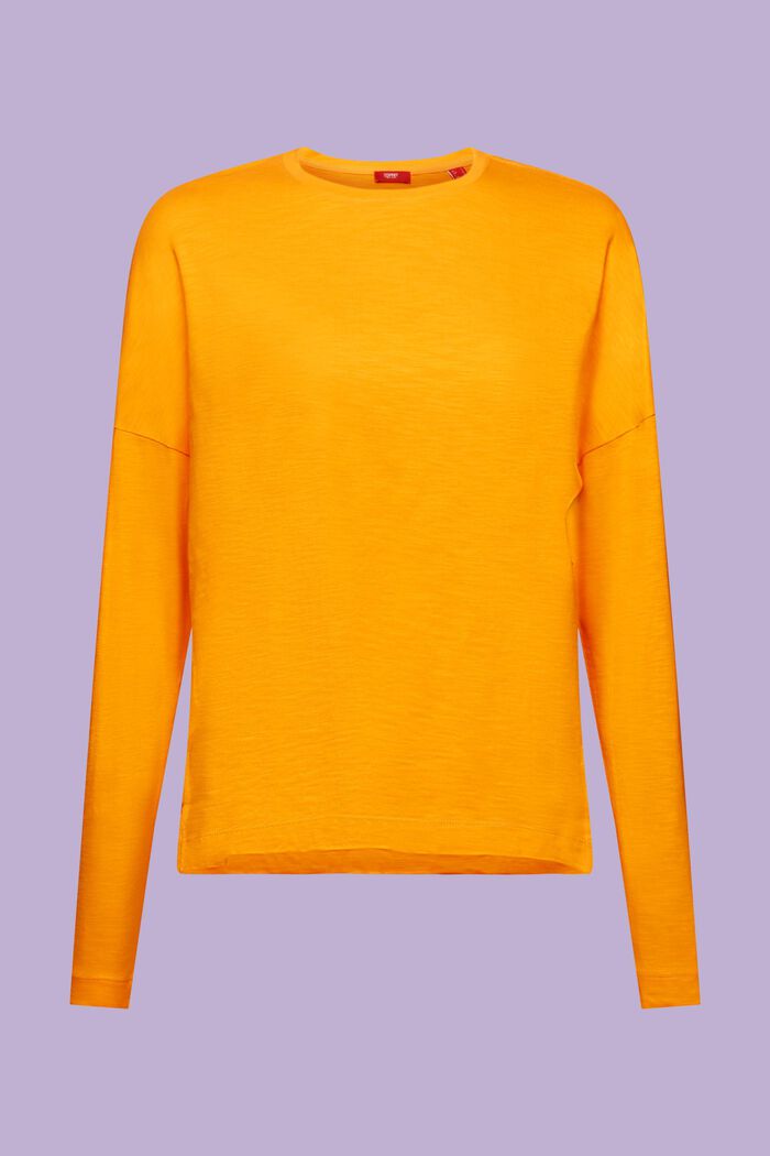 Maglia basic a maniche lunghe in jersey, GOLDEN ORANGE, detail image number 6
