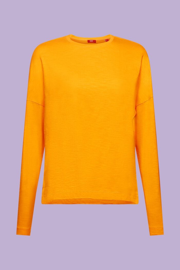 Maglia basic a maniche lunghe in jersey, GOLDEN ORANGE, detail image number 6