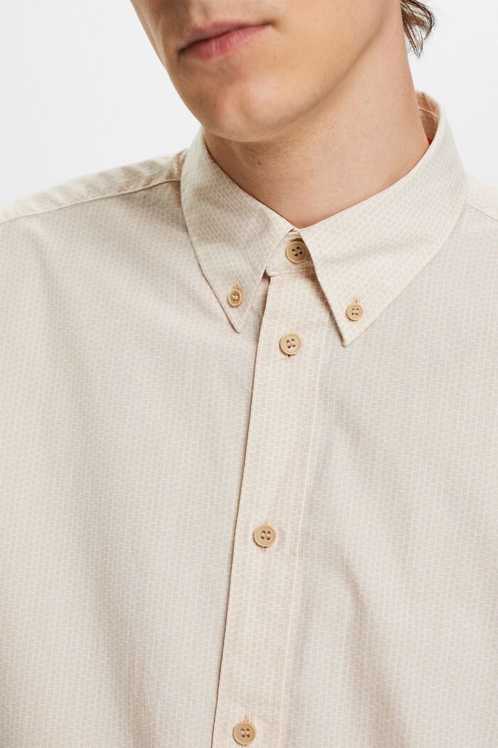 Camicia in popeline di cotone, SAND, detail image number 2