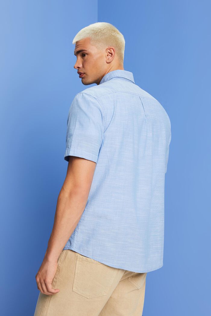 Camicia in cotone con colletto button down, LIGHT BLUE, detail image number 3