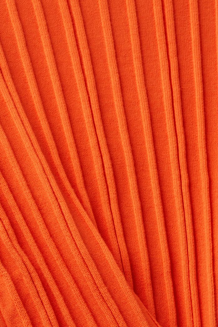 Pullover a manica corta a coste, ORANGE RED, detail image number 5