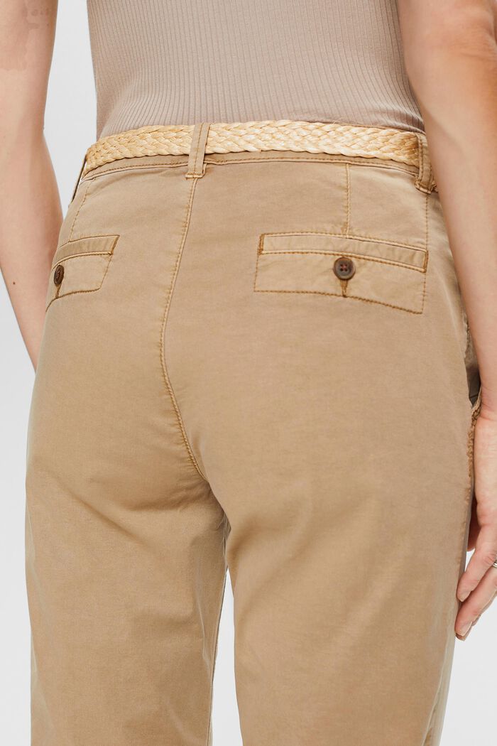 Pantaloni chino con cintura, TAUPE, detail image number 2