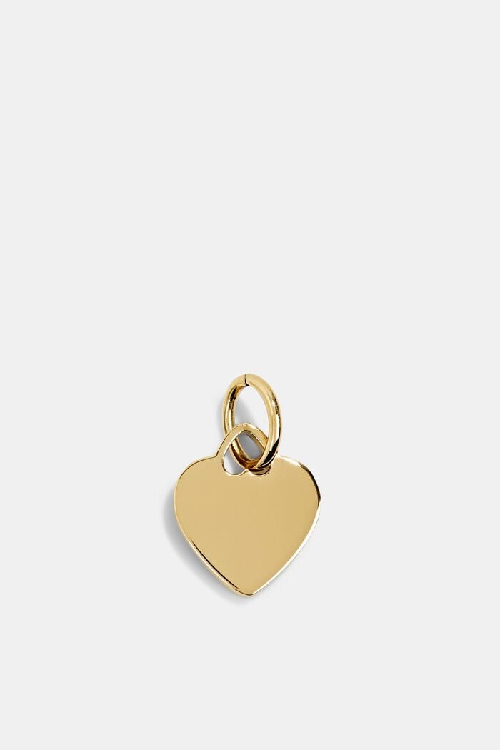 Ciondolo a forma di cuore in acciaio inossidabile, GOLD, overview