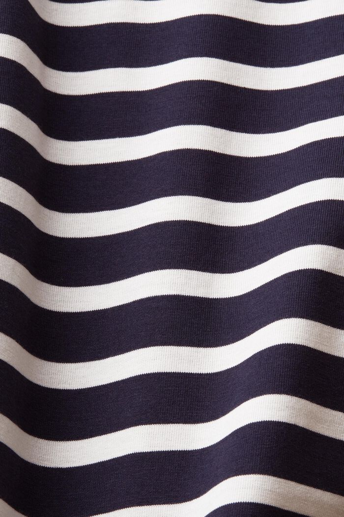T-shirt a righe in cotone sostenibile, NAVY, detail image number 5