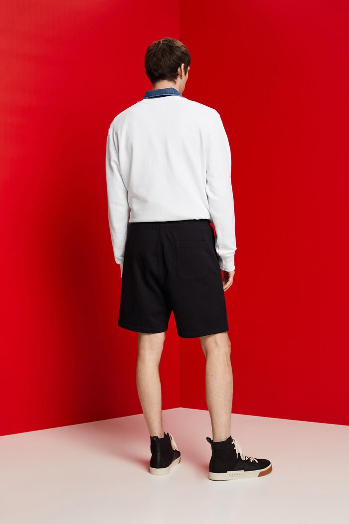 Pantaloncini felpati, 100% cotone, BLACK, detail image number 3