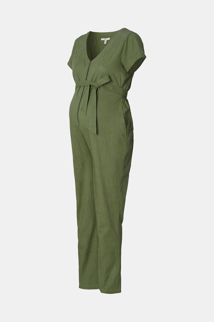 MATERNITY Tuta con cintura, OLIVE GREEN, detail image number 4