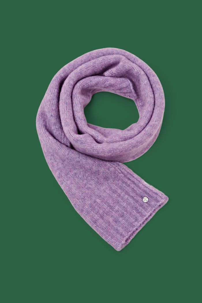Sciarpa in misto lana e mohair, LAVENDER, detail image number 0