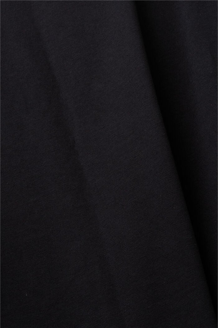 T-shirt in jersey con stampa sul petto, 100% cotone, BLACK, detail image number 6