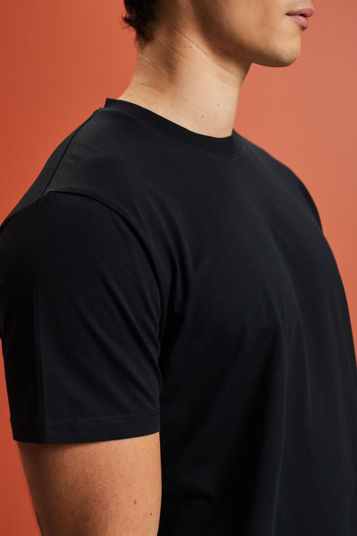 T-shirt in jersey, 100% cotone, BLACK, detail image number 2