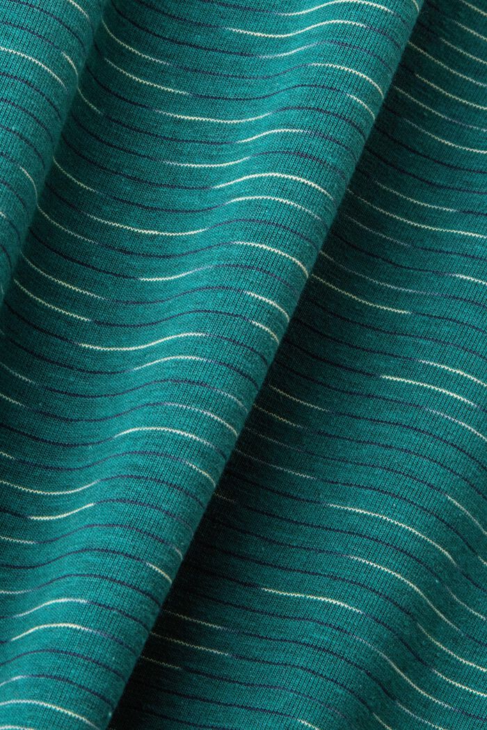 T-shirt a righe sottili, EMERALD GREEN, detail image number 5