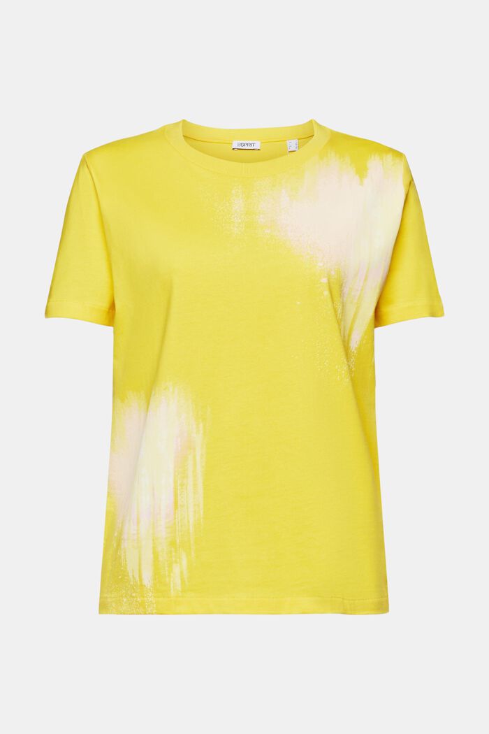 T-shirt in cotone con stampa grafica, YELLOW, detail image number 5