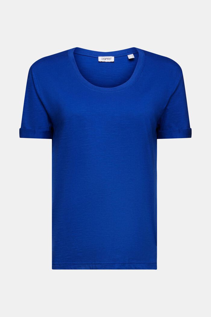 T-shirt fiammata con scollo ampio, BRIGHT BLUE, detail image number 6