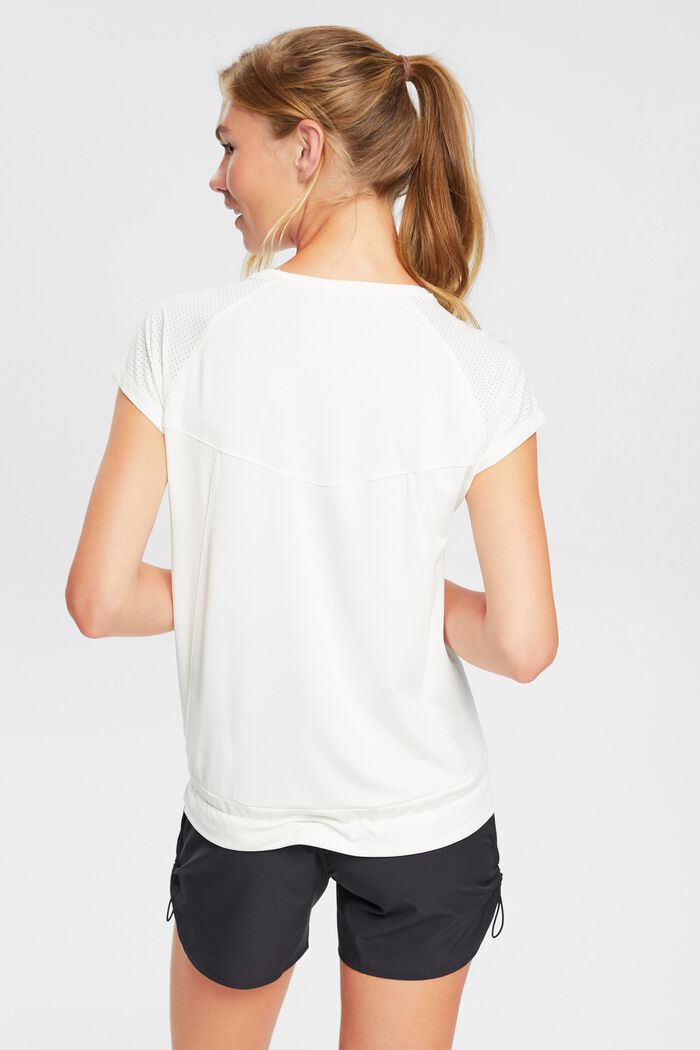 Riciclata: t-shirt active con coulisse e E-DRY, OFF WHITE, detail image number 3
